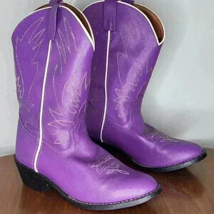 Smoky Mountain Boots Womens Purple Cowboy Cowgirl Boots Rare Find Size 6.5